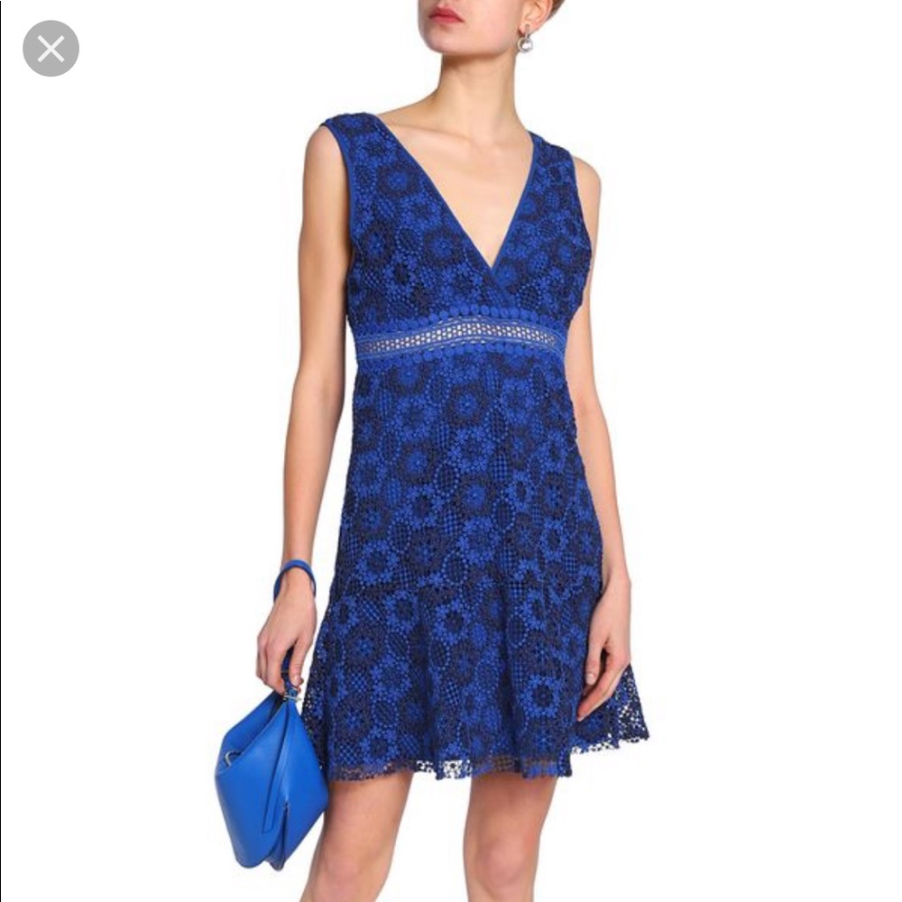 Sandro blue lace dress